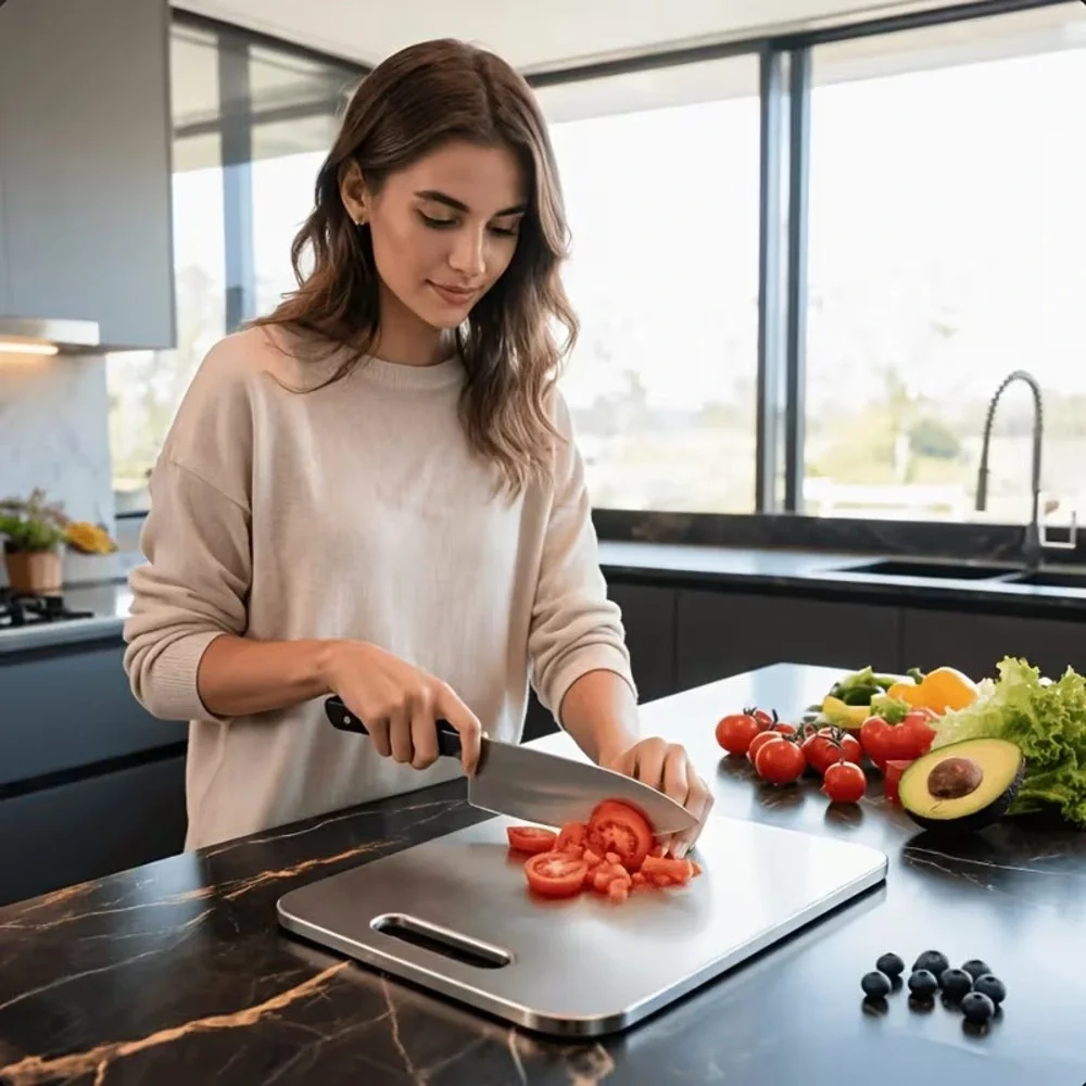 Titanium Cutting Board 9x13 Double Sided Corrosion Rust Resistant Dishwasher